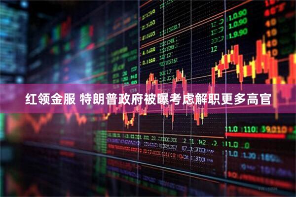 红领金服 特朗普政府被曝考虑解职更多高官